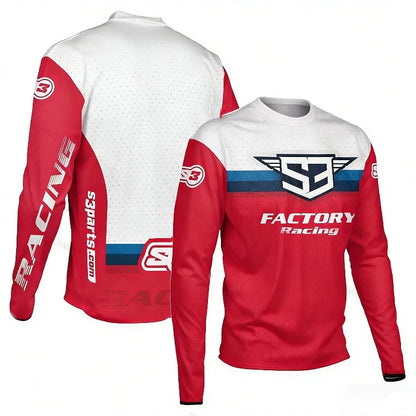 Summer New Long Sleeve Fast-Drying Mountain Bike Riding Vest for Motocross Off-Road Cycling